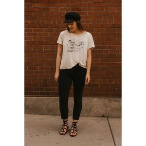 Vintage White Single Stitch Backstage Burlesk T Shirt Tee Top Mens Size Small